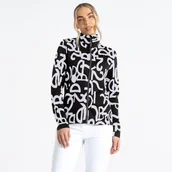 Bluzy sportowe damskie - Dare 2b Damska bluza narciarska z suwakiem Glades Biało-czarny wzór, Cotton, Rozmiar: 38 - miniaturka - grafika 1
