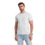 Koszulki męskie - Męski t-shirt fulllprint w liście palmy szary V2 OM-TSFP-0182 L - miniaturka - grafika 1