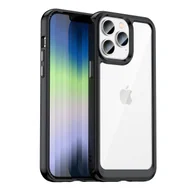 Etui i futerały do telefonów - Outer Space Case etui iPhone 14 Pro Max sztywny pokrowiec z żelową ramką czarny - miniaturka - grafika 1