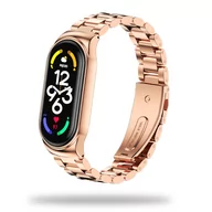 Akcesoria do smartwatchy - Panelowa bransoleta Xiaomi Mi Band 7 / 7 NFC różowe złoto - miniaturka - grafika 1