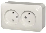 Gniazdka elektryczne - DOUBLE SOCKET WHITE PKL10-009 LIREGUS - miniaturka - grafika 1