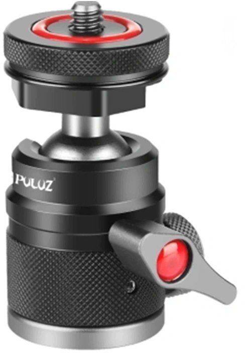 Głowica Puluz Kulowa ze stopu aluminium z mocowaniem cold shoe czarna PU3075B
