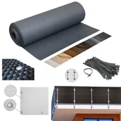 Markizy - Mata rattanowa na wymiar Osłona Balkonowa Oczkowana - miniaturka - grafika 1