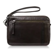 Torby męskie - Saszetka męska do ręki brązowa elegancka klasyczna paolo peruzzi al-10-br - miniaturka - grafika 1