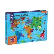 Mudpuppy Puzzle Świat Dinozaurów z Elementami w Kształcie Dinozaurów 80 Elementów 5+ - Puzzle - miniaturka - grafika 1