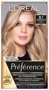 Farby do włosów i szampony koloryzujące - Loreal Recital Preference 8.1Wbis Copenhague jasny blond popielaty - miniaturka - grafika 1