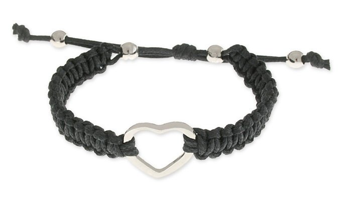 Bransoletka Pleciona Z Sercem I Koralikami