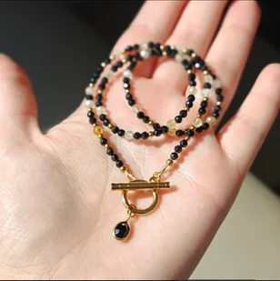 Klasyczny turmalin cytryn - Naszyjniki - miniaturka - grafika 1