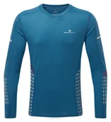 Koszulki sportowe męskie - RONHILL Koszulka biegowa męska TECH AFTERHOURS L/S TEE granatowa - miniaturka - grafika 1