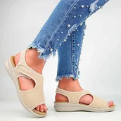 Sandały damskie - JEZZI 24SD02-7198 Sandały damskie ddychające miękkie na rzep - miniaturka - grafika 1