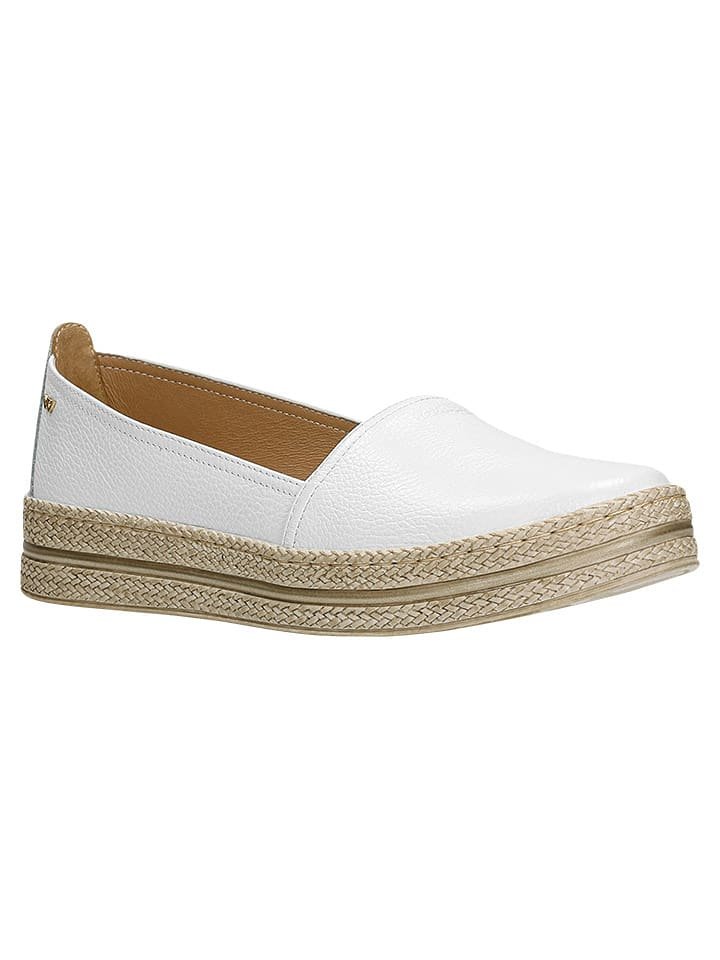 Wojas Skórzane espadryle w kolorze białym