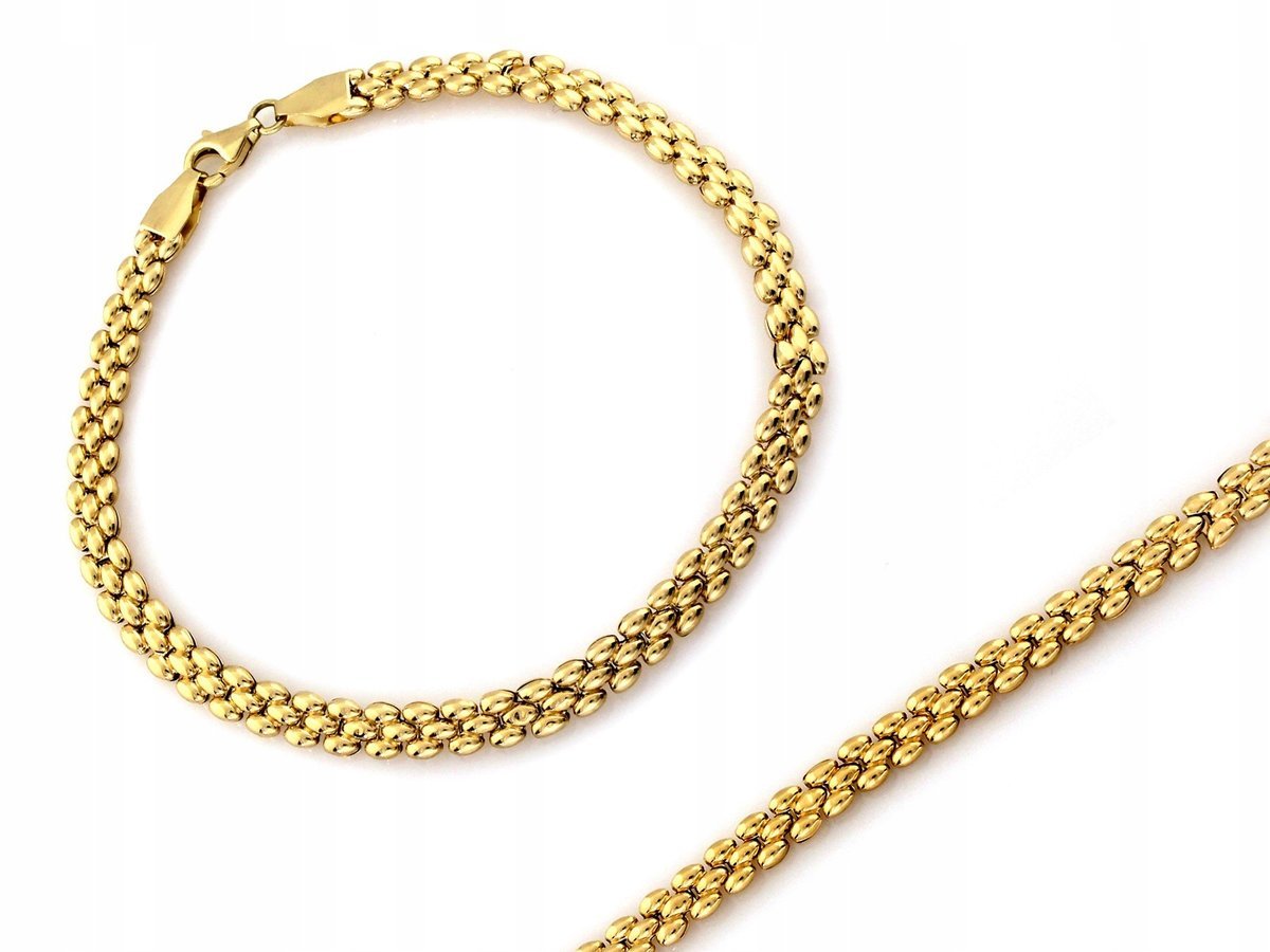 Złota bransoletka kobieca 585 elegancki trwały model 4.13g na prezent 14k