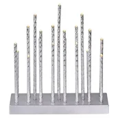 Oświetlenie świąteczne - EMOS LED Świecznik bożonarodzeniowy 19xLED/3xAA szary - miniaturka - grafika 1