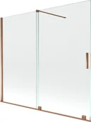 Parawany nawannowe - Mexen Velar parawan nawannowy 2-skrzydłowy przesuwny 180 x 150 cm, transparent, różowe złoto - 896-180-000-01-60 - miniaturka - grafika 1