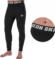 Spodnie sportowe męskie - Beon Spodnie termoaktywne męskie Beon Skin Flare Quantum Black L - miniaturka - grafika 1