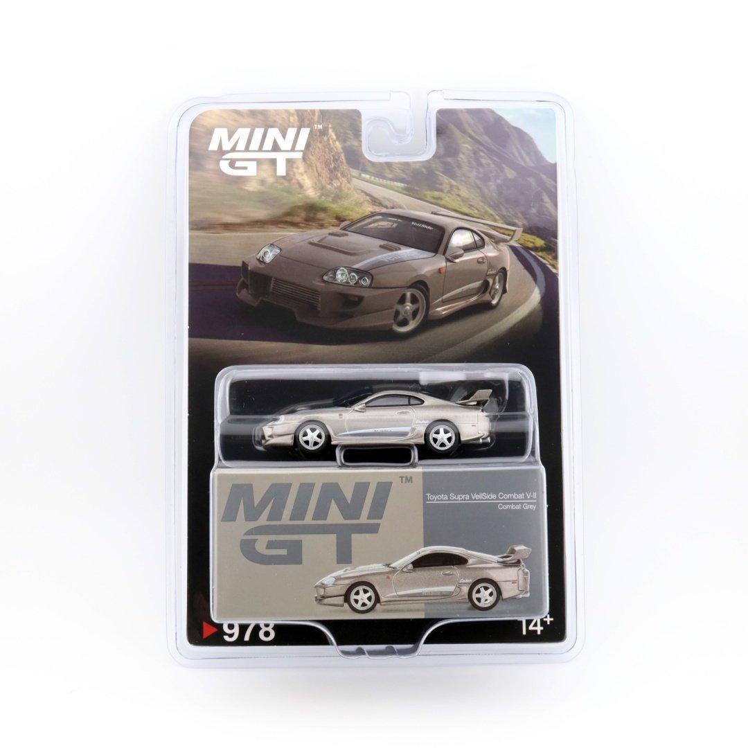 MINI GT Toyota Supra VeilSide Combat V-II Combat Grey LHD MGT00978-BL MiniGT