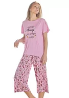 Piżamy damskie - Piżama Damska wiskoza krótki rękaw S 3/4 spodnie - miniaturka - grafika 1