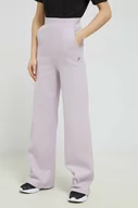 Spodnie damskie - Fila spodnie dresowe bawełniane kolor fioletowy gładkie - miniaturka - grafika 1