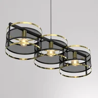Lampy sufitowe - Lampa wisząca Lavinia, złote pierścienie, 3-pkt. - miniaturka - grafika 1