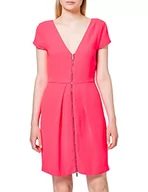 Sukienki - Armani Exchange Damska sukienka z krepy poliestrowej, Różowy (różowy flaming 1454), 30 - miniaturka - grafika 1