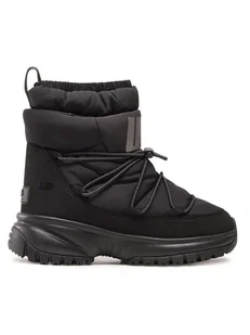 UGG Skórzane botki zimowe "Yose Puffer" w kolorze czarnym - Botki damskie - miniaturka - grafika 1