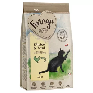 Feringa Adult Duo, kurczak z pstrągiem - 400 g - Sucha karma dla kotów - miniaturka - grafika 1