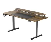 Biurka gamingowe - Ultradesk HIGHLANDER XXL Elektryczna regulacja Brązowe - miniaturka - grafika 1