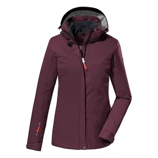 killtec Damska kurtka funkcyjna/kurtka outdoorowa z odpinanym kapturem, krótki rozmiar KOS 133 kg, WMN JCKT, winogrona, 21, 40826-000 - Kurtki damskie - miniaturka - grafika 1