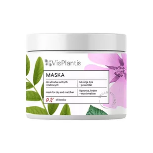 Elfa-Pharm Vis Plantis Vegan Friendly Maska do włosów suchych i matowych -Lukrecja,Lipa i Prawoślaz 400ml - Maski do włosów - miniaturka - grafika 1