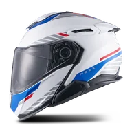 Kaski motocyklowe - Kask Szczękowy Nexx X.Lifetour Globe Złamany Biały/NiebieskiXS - miniaturka - grafika 1