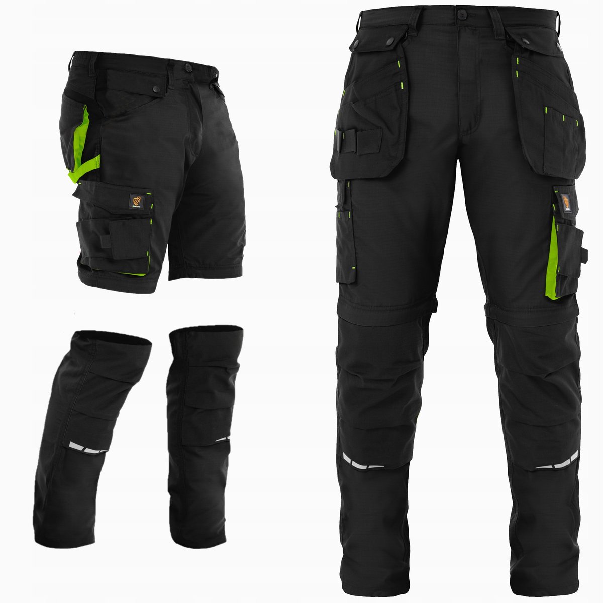 SPODNIE ZEUS BLACK WIELOFUNKCYJNE ROZ.50