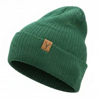 Czapki damskie - Polska Ciepła MĘSKA CZAPKA ZIMOWA na zimę r. L/XL zielona - miniaturka - grafika 1
