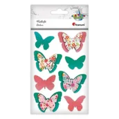 Szkolne artykuły papiernicze - Naklejki papierowe 3D motyle 8szt - Titanum - miniaturka - grafika 1
