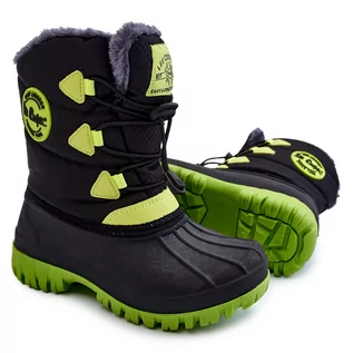 Buty dla dziewczynek - Dziecięce Ocieplane Śniegowce Lee Cooper LCJ-21-44-0519 Czarne - grafika 1