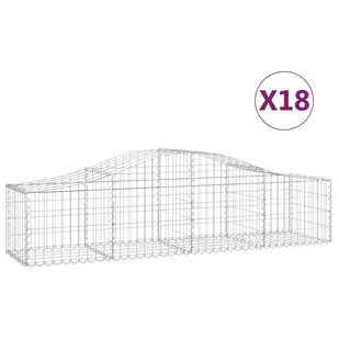 Kosze gabionowe, 18 szt, 200x50x40/60 cm, galwanizowane żelazo - Ogrodzenia - miniaturka - grafika 3