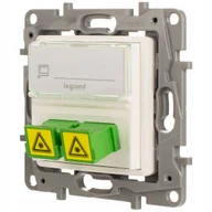 Gniazdka elektryczne - Legrand Legrnad Gniazdo światłowodowe 2xSC/APC Biały - 664779 - miniaturka - grafika 1