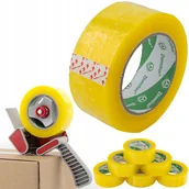 Taśmy klejące - TAŚMA KLEJĄCA PAKOWA 100 METRÓW PRZEZROCZYSTA MOCNA WYTRZYMAŁA DO KARTONÓW - miniaturka - grafika 1