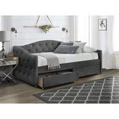 Łóżka - Jednoosobowe łóżko z szufladami popielate F3-P00 - miniaturka - grafika 1