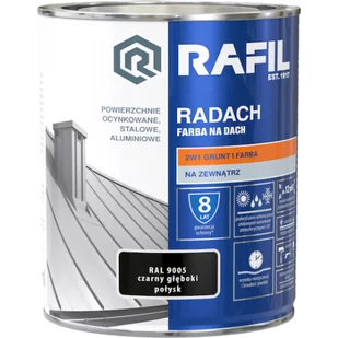 Radach czarny głęboki RAL 9005 połysk 0,75L - Farby zewnętrzne - miniaturka - grafika 1