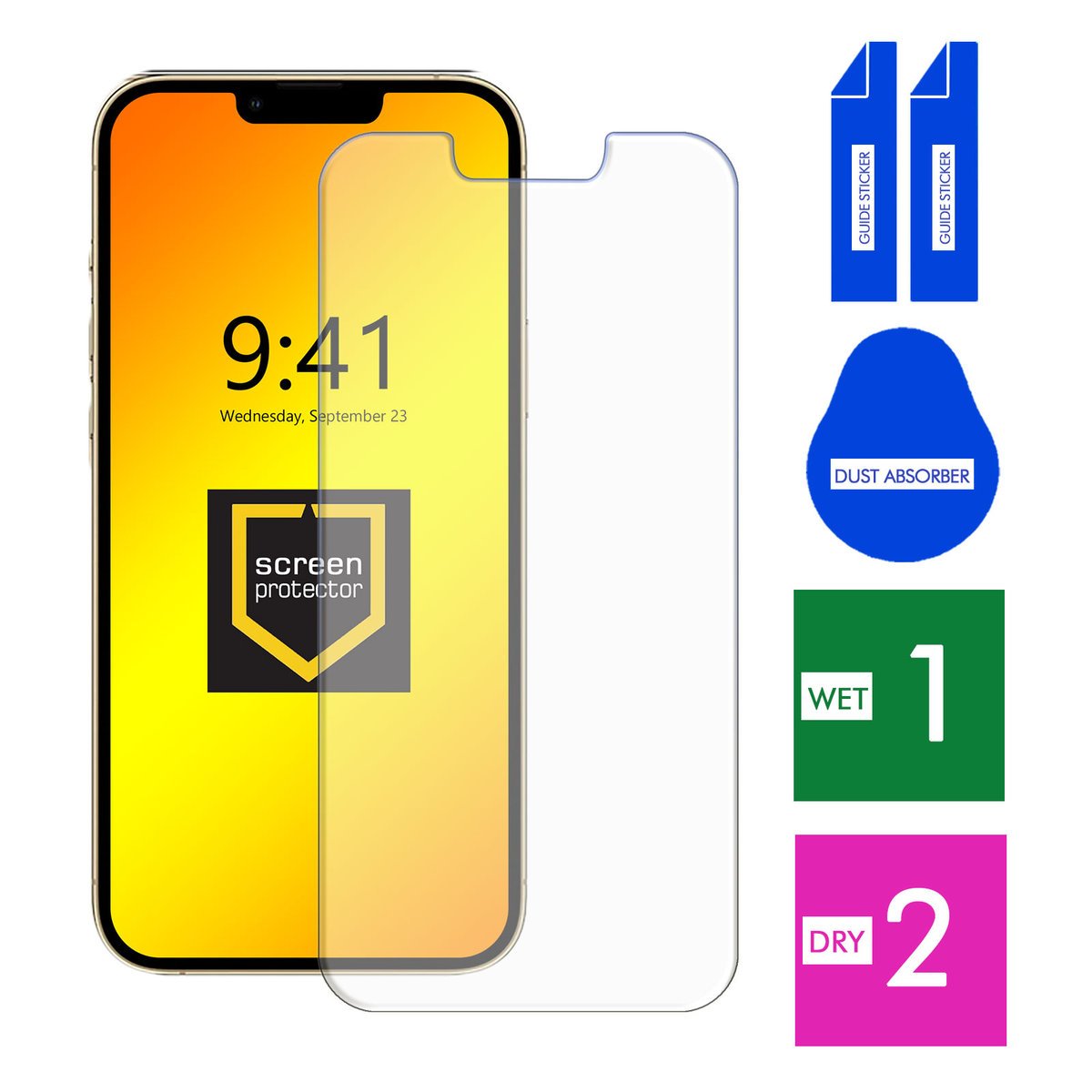 SZKŁO HARTOWANE DO APPLE IPHONE 13 PRO MAX SZYBKA 9H OCHRONNE PANCERNE
