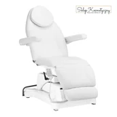 Fotele kosmetyczne - Fotel kosmetyczny elektryczny Sillon Basic 3 siln. obrotowy biały - miniaturka - grafika 1