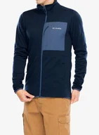 Bluzy sportowe męskie - Bluza bez kaptura Columbia Hike Full Zip - collegiate navy/mountain blue - miniaturka - grafika 1