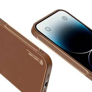 Dux Ducis Yolo etui iPhone 14 Pro elegancki pokrowiec ze skóry ekologicznej brązowy - Etui i futerały do telefonów - miniaturka - grafika 8
