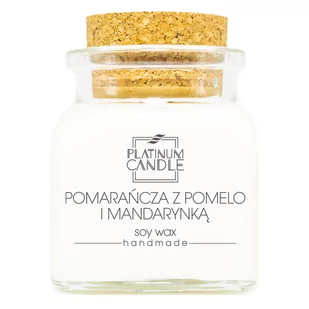 Świeca sojowa zapachowa POMARAŃCZA Z POMELO I MANDARYNKĄ 90g - Świece - miniaturka - grafika 1