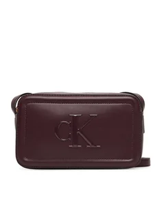 Calvin Klein Torebka Bold Ck Camera Bag LV04F3220G Bordowy - Torebki damskie - miniaturka - grafika 1