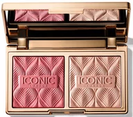 Rozświetlacze do twarzy i ciała - ICONIC London Silk Glow Duo Rose - miniaturka - grafika 1