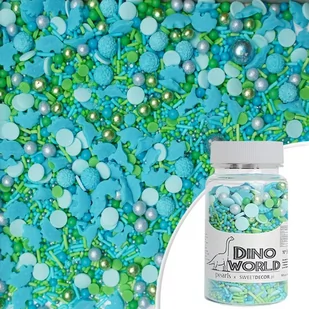 Posypka cukrowa DINOZAURY - DINO WORLD Sweet Decor, 70 g - Dodatki do ciast w proszku - miniaturka - grafika 1