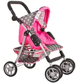 Domki dla lalek - Wózek dla lalek spacerowy składany REGULOWANY DUŻA LEKKA SPACERÓWKA Doris - miniaturka - grafika 1