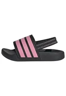 Buty dla chłopców - adidas Uniseks - niemowlęta ADILETTE ESTRAP SLIDES INFANTS, core black/bliss pink/core black, 23 EU - miniaturka - grafika 1