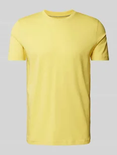 T-shirt z prążkowanym okrągłym dekoltem - Koszulki męskie - miniaturka - grafika 1